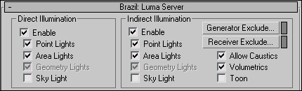 Brazil: indirect illumination настройки